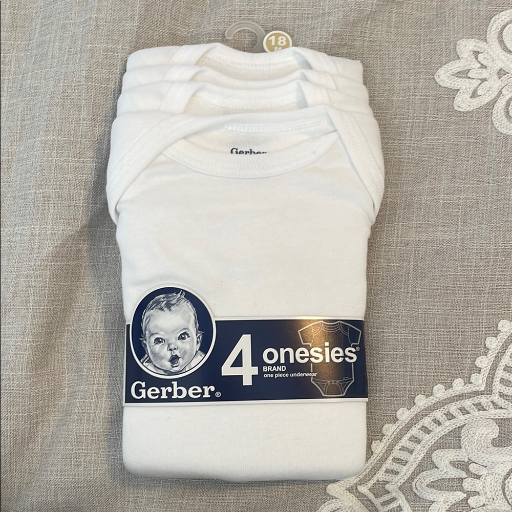 Gerber White Onesies 4-Pack